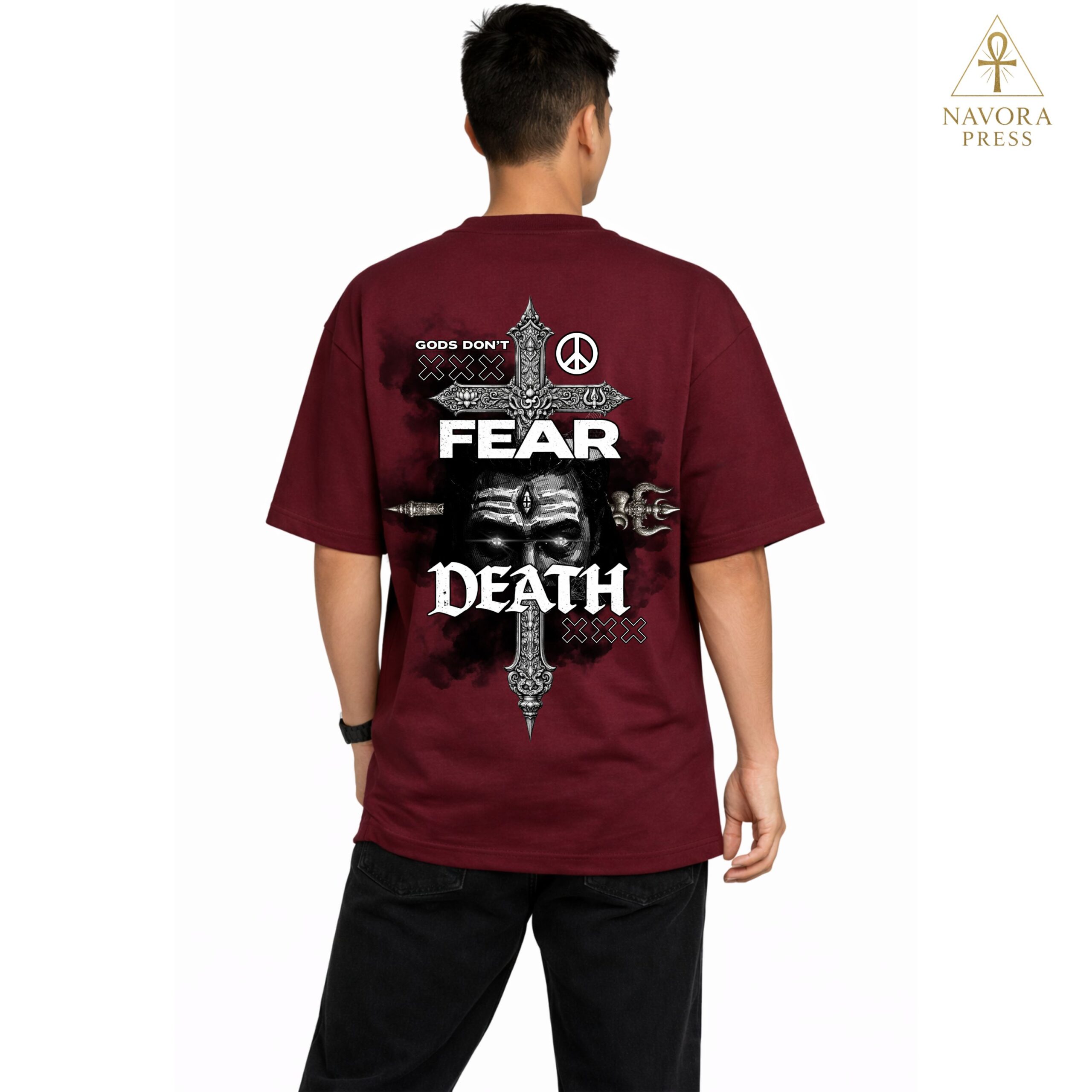 Fear Death Oversized T-Shirt - Image 4