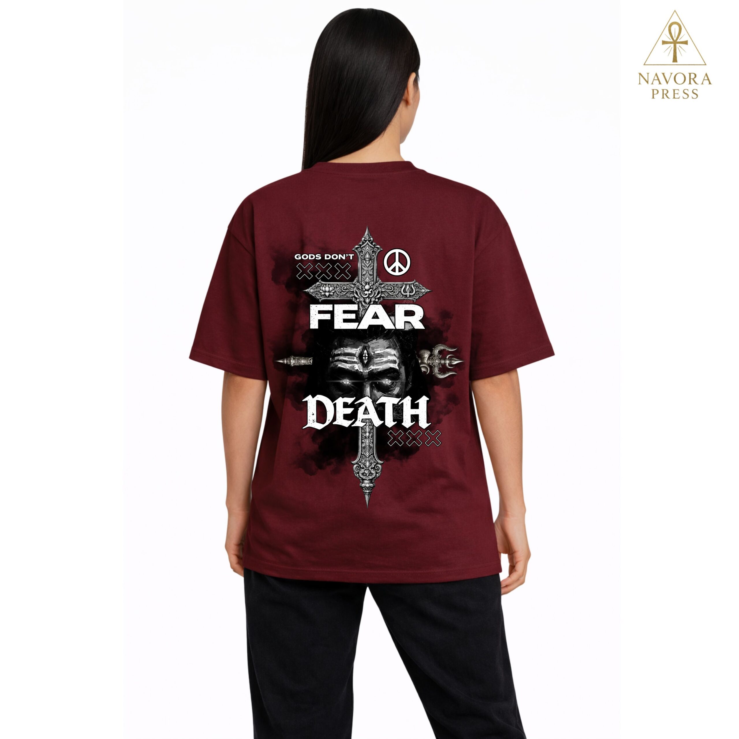 Fear Death Oversized T-Shirt - Image 6