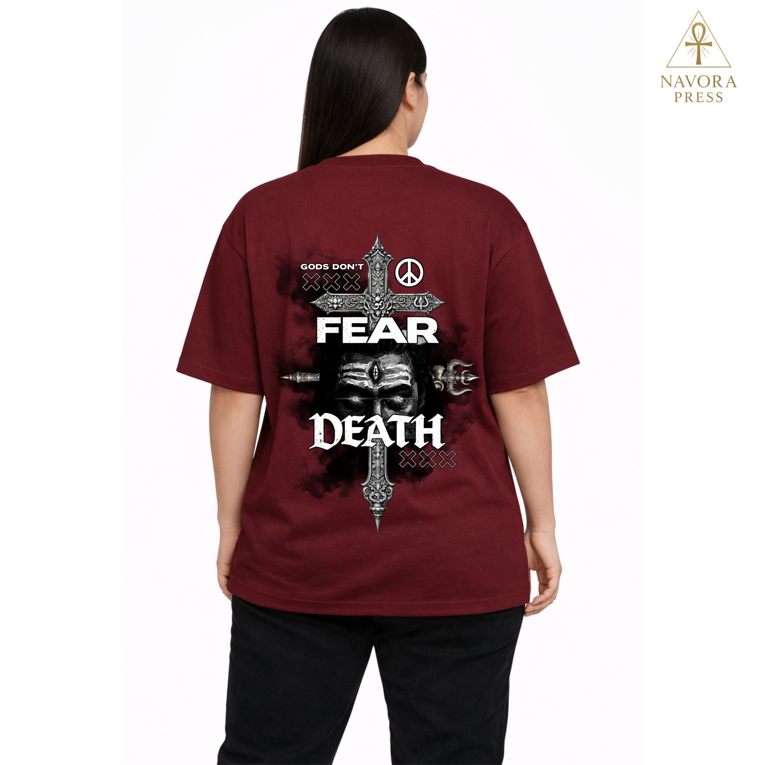 Fear Death Oversized T-Shirt - Image 8